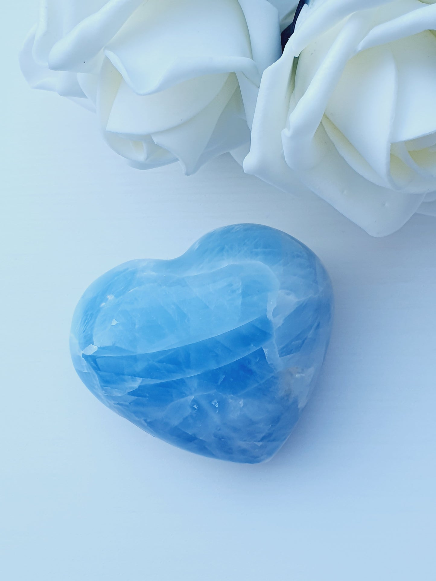Heart of wisdom made from natural stone aquamarine