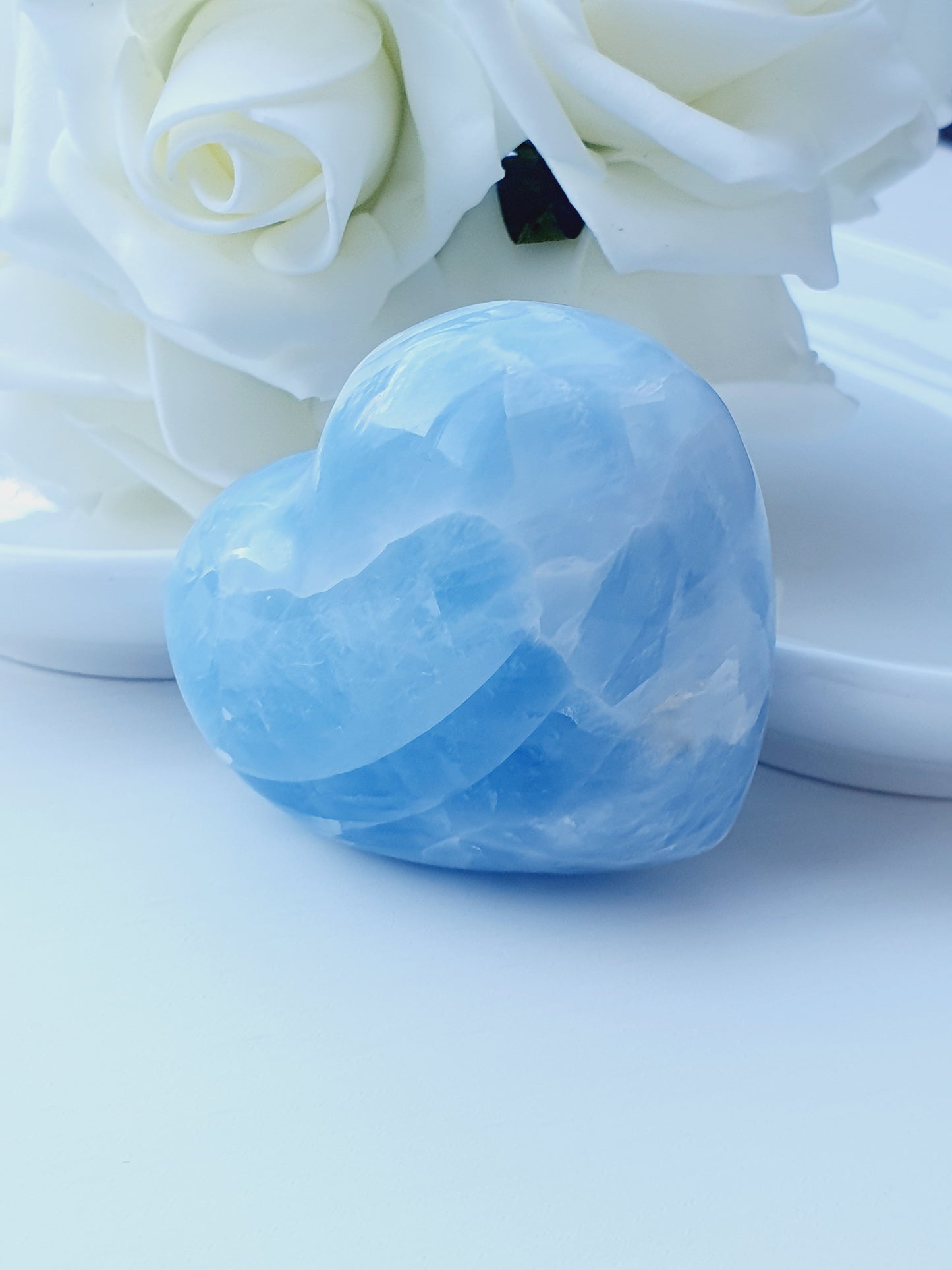 Heart of wisdom made from natural stone aquamarine