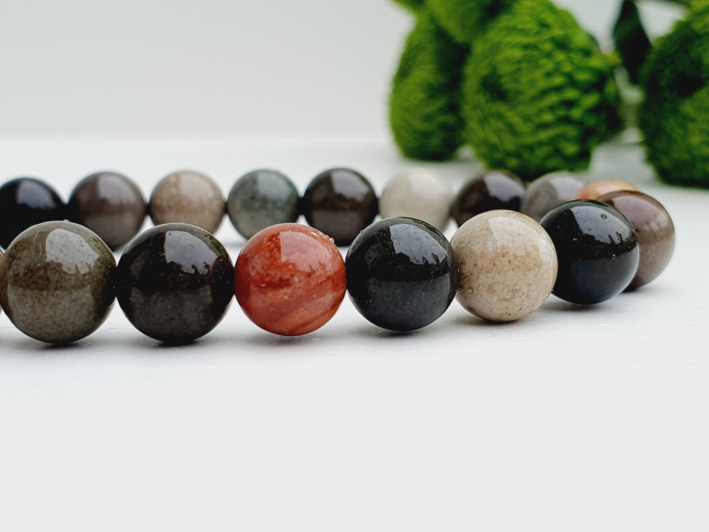 Ocean jasper natural gemstone bracelet 8mm bead