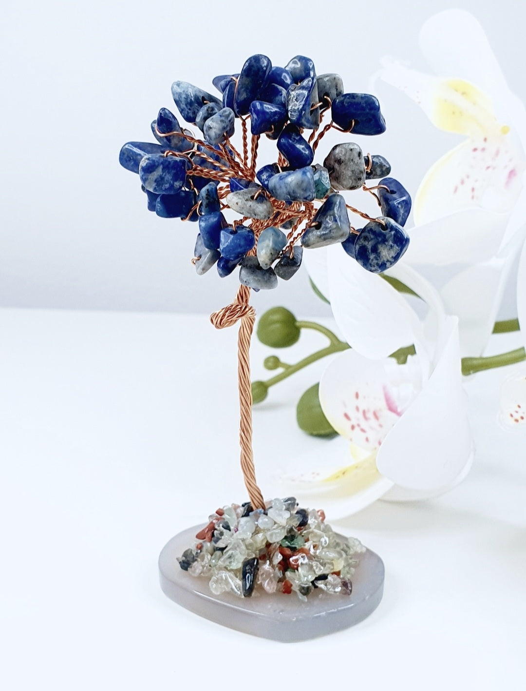 Tree of protection made from natural stone Lapis lazuli