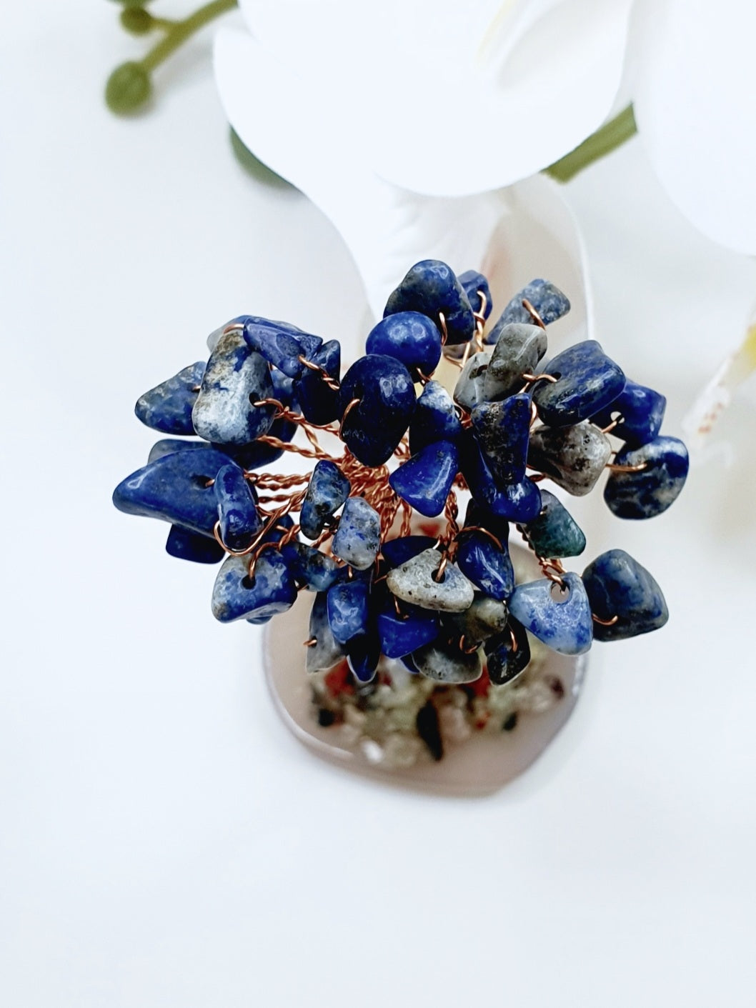 Tree of protection made from natural stone Lapis lazuli