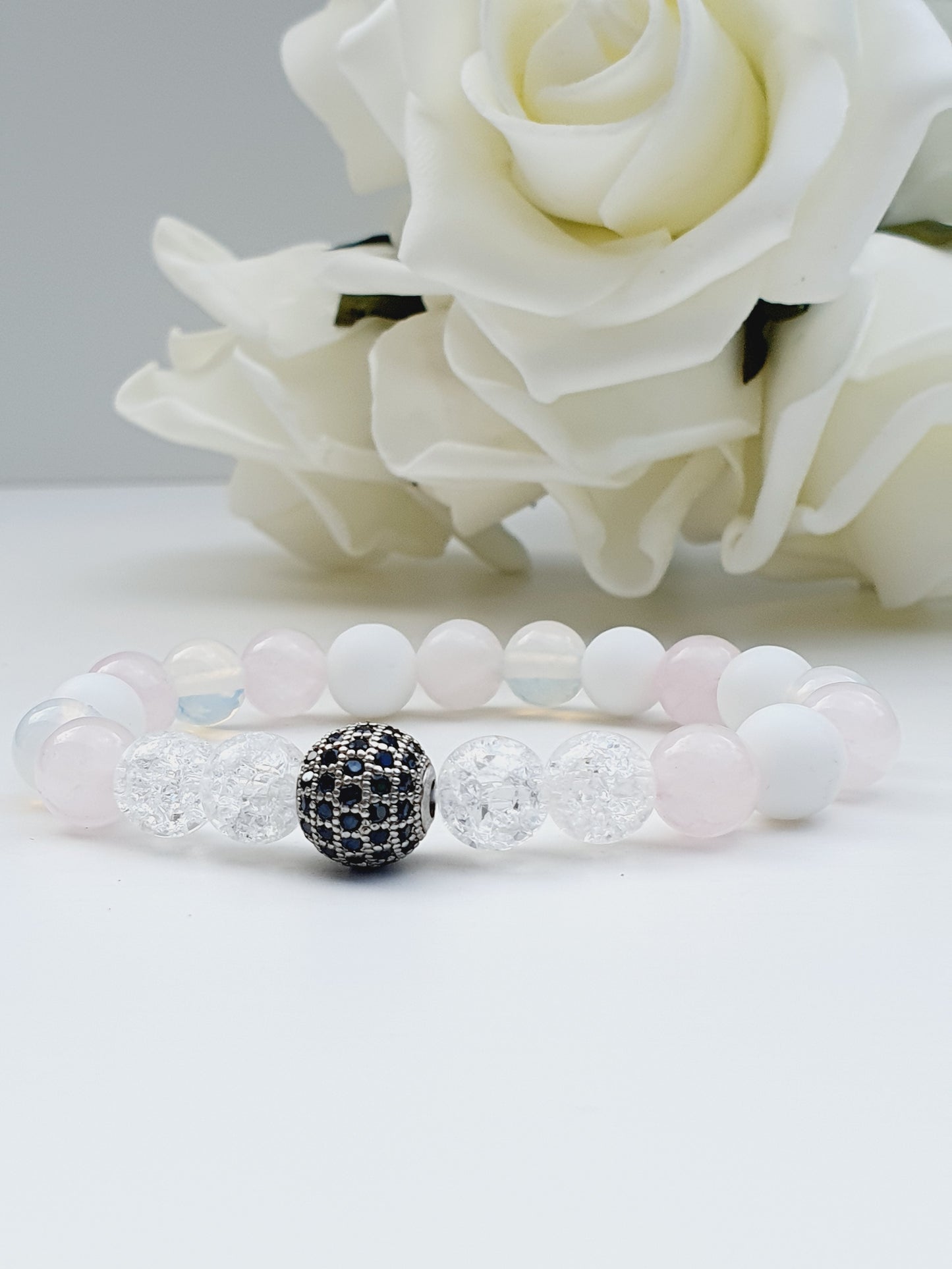 Life bracelet from natural stone 8mm bead
