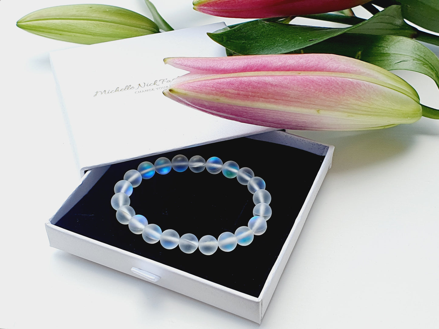 Moonstone natural stone bracelet 8mm bead