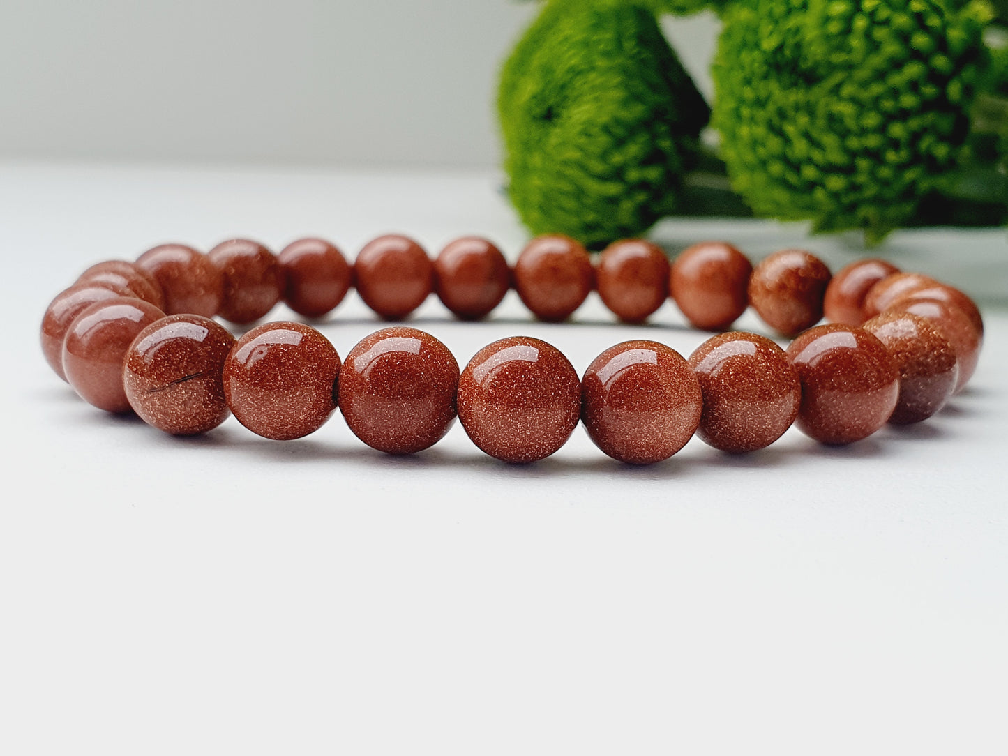 Gold Sandstone natural stone bracelet 8mm bead