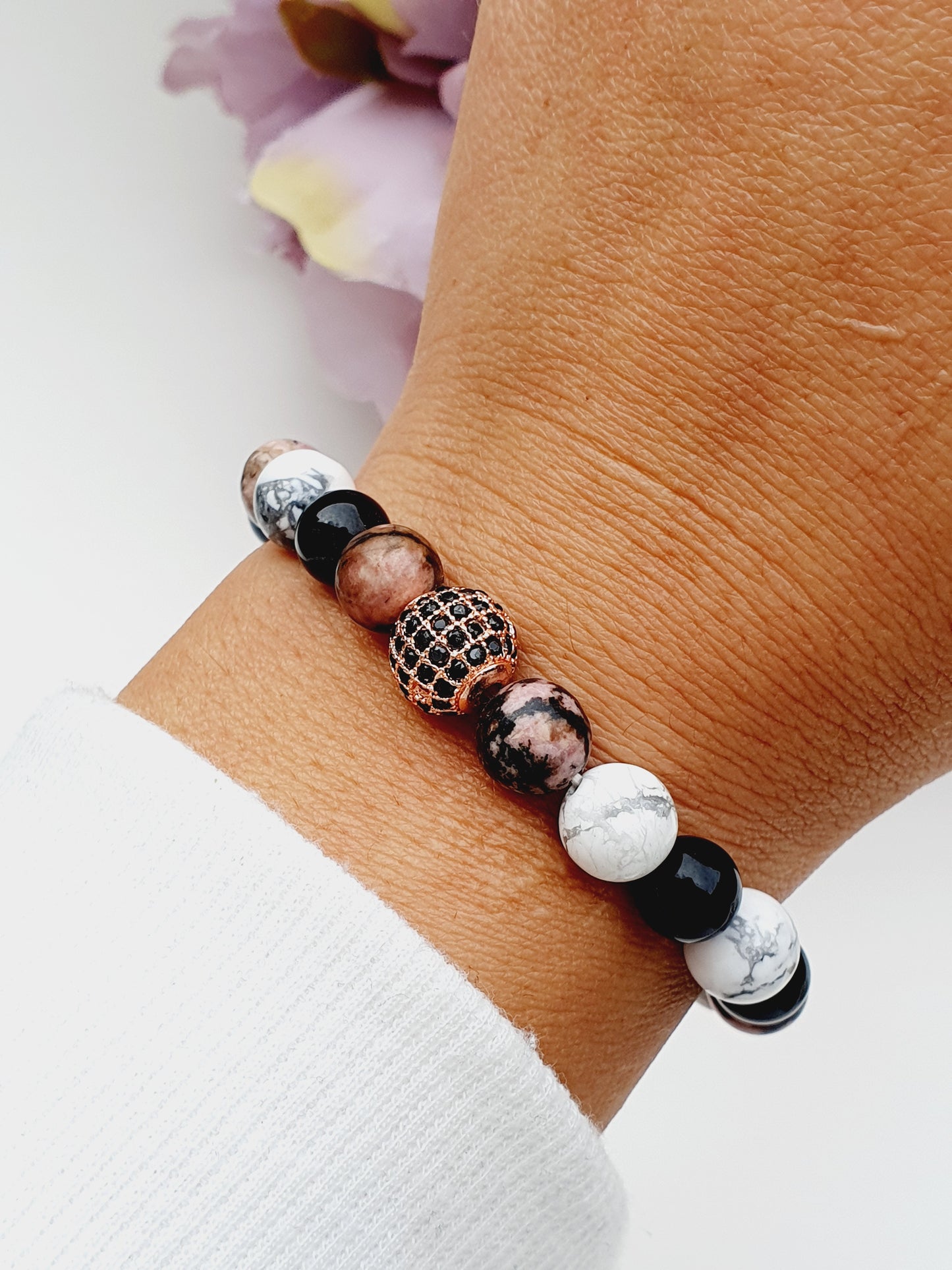 Abundance bracelet from natural gemstone 8mm bead