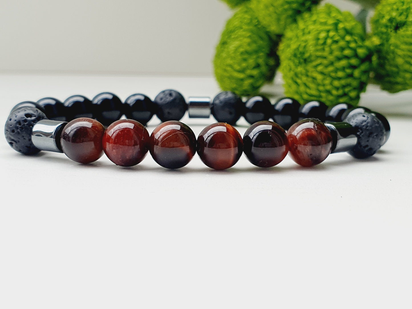 Powerful bracelet from natural stone 8mm bead