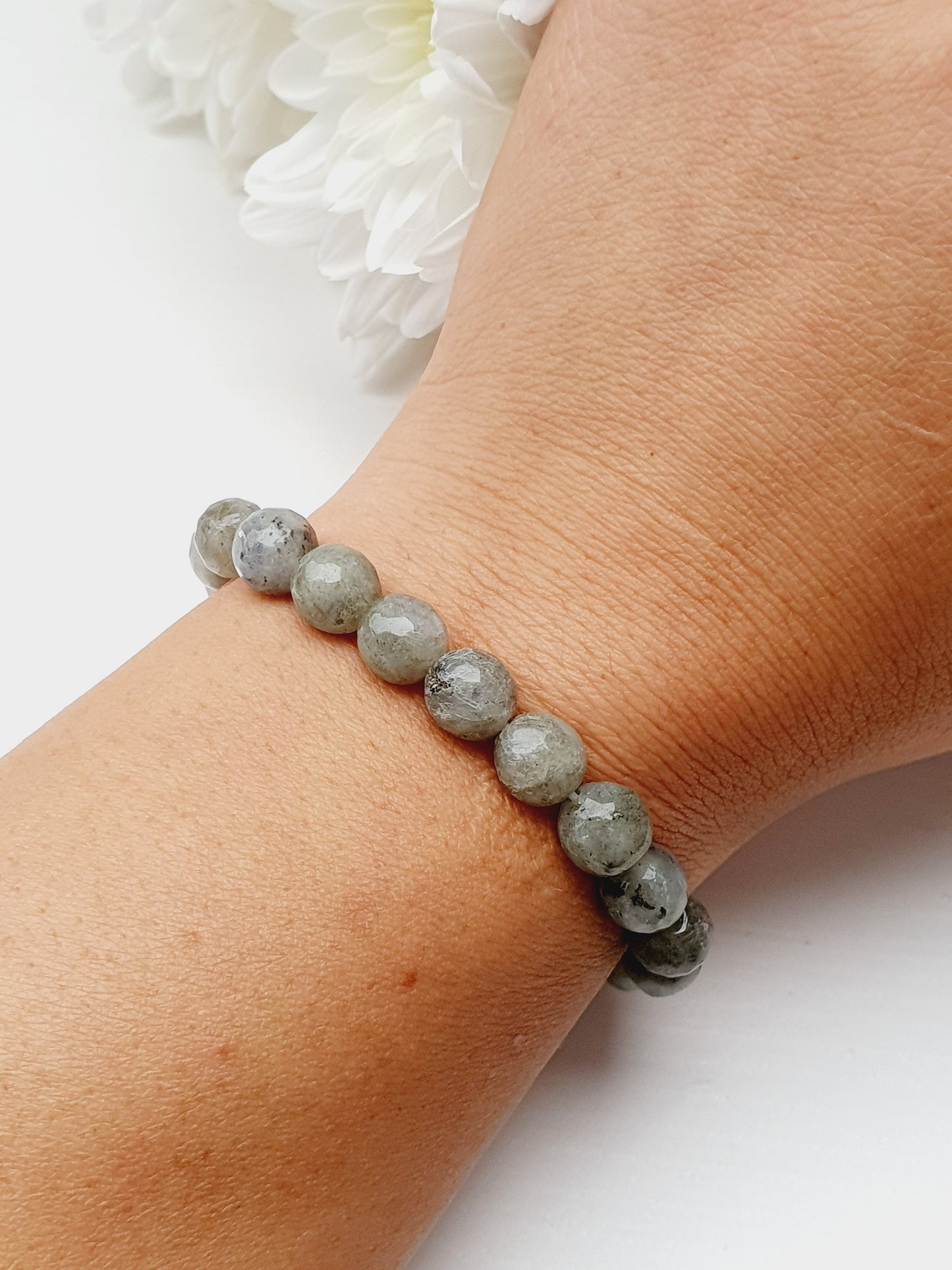 Labradorite natural stone bracelet 8mm bead