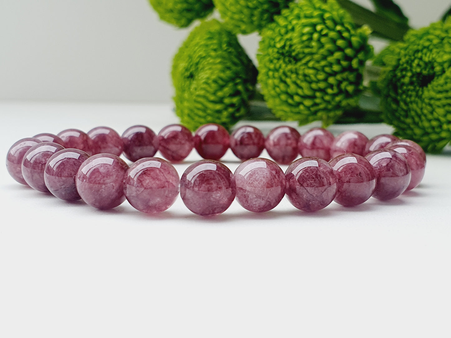 Lepidolite natural stone bracelet 8mm bead