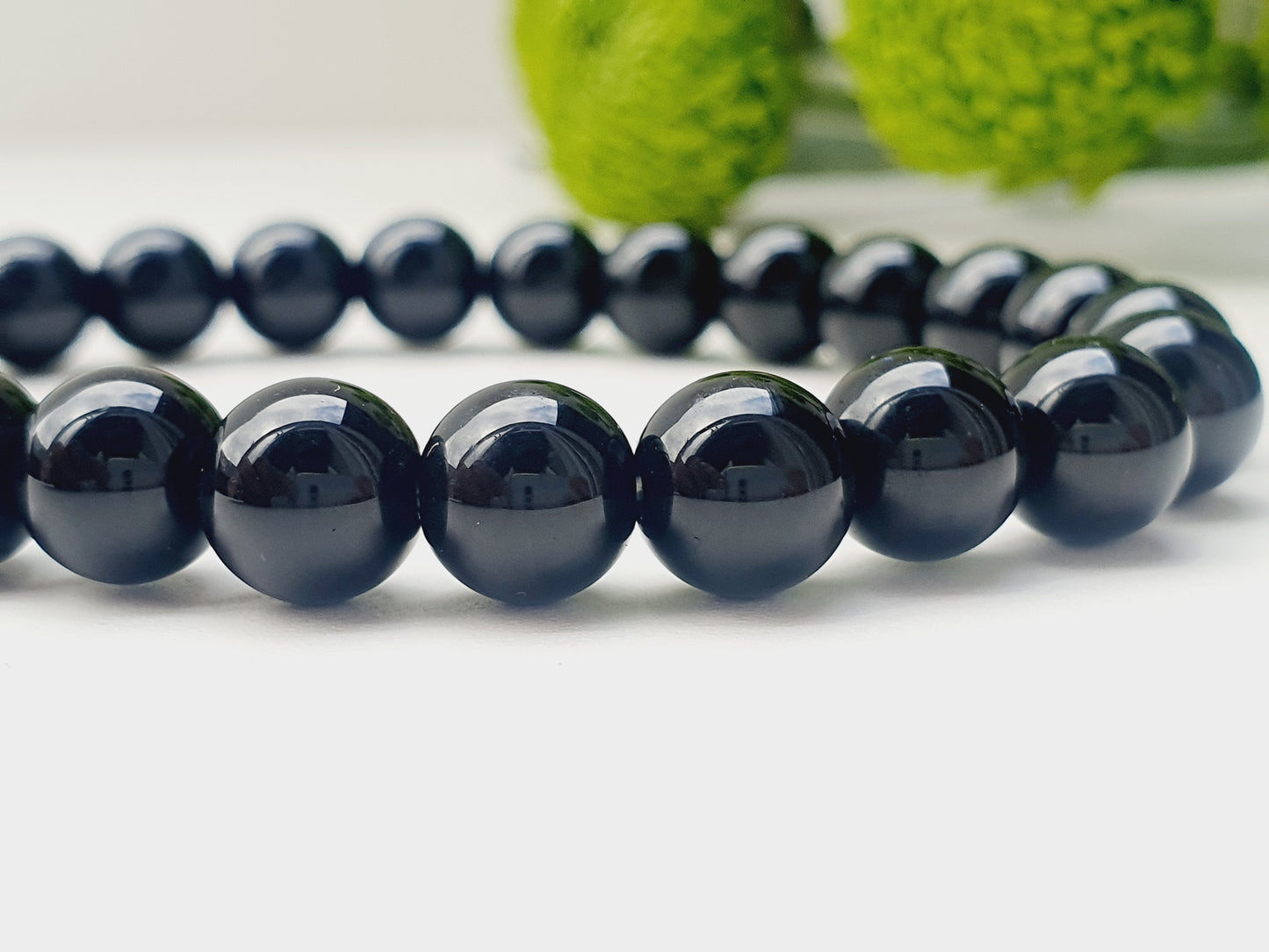 Obsidian natural stone bracelet 8mm bead