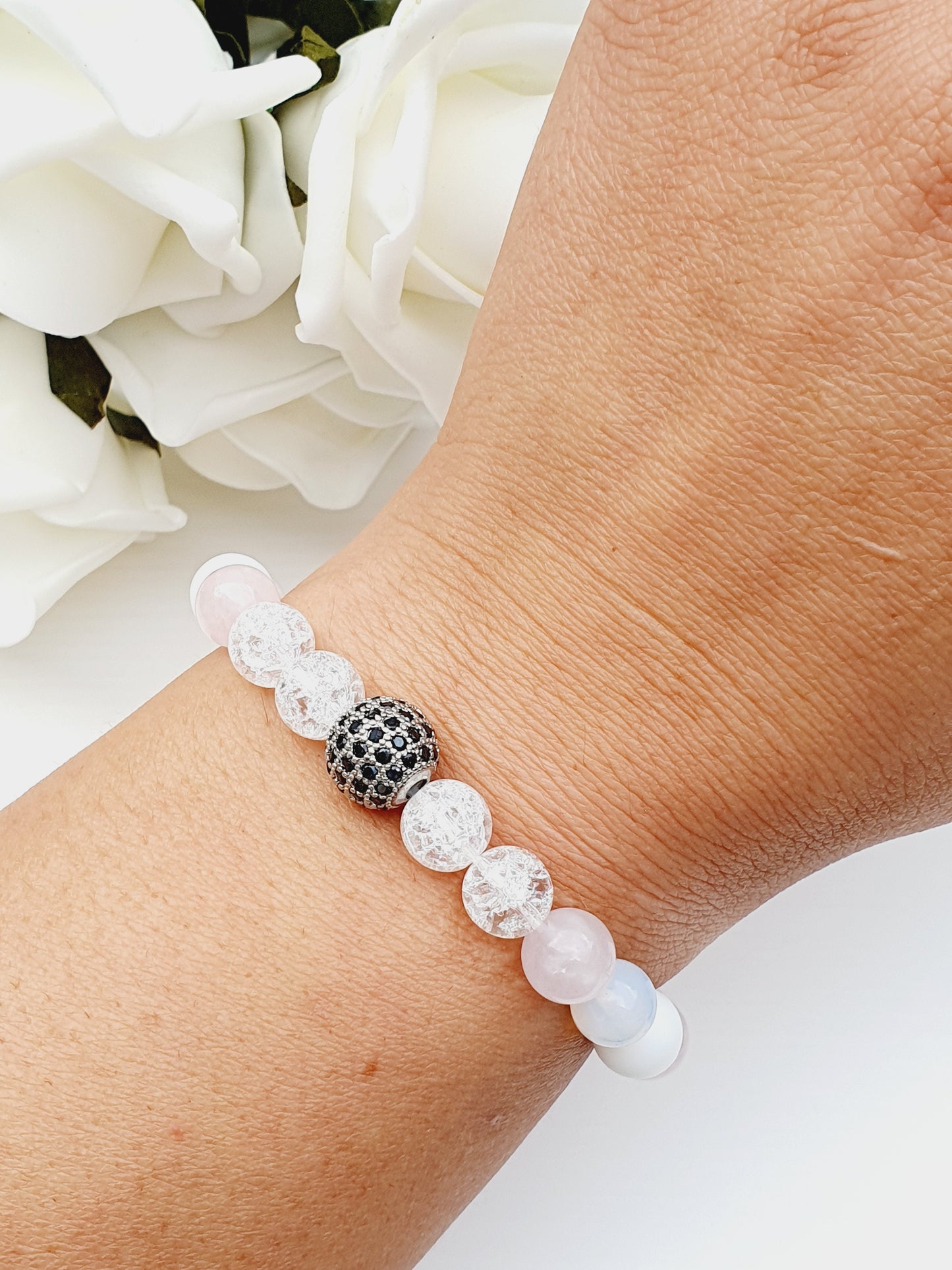 Life bracelet from natural stone 8mm bead