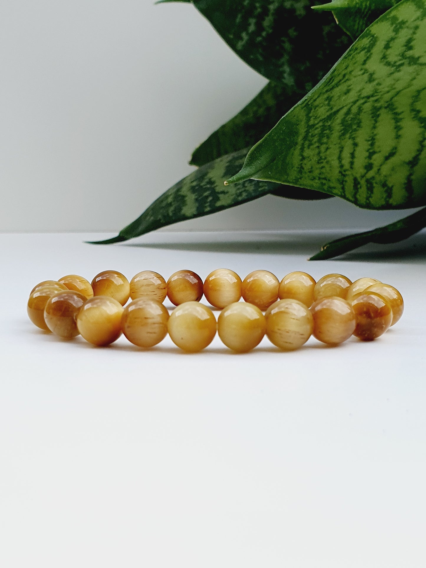 Tiger Eye natural gemstone bracelet 8mm bead