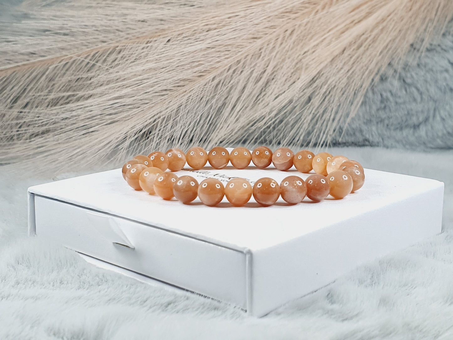 Sunstone natural stone bracelet 8mm bead