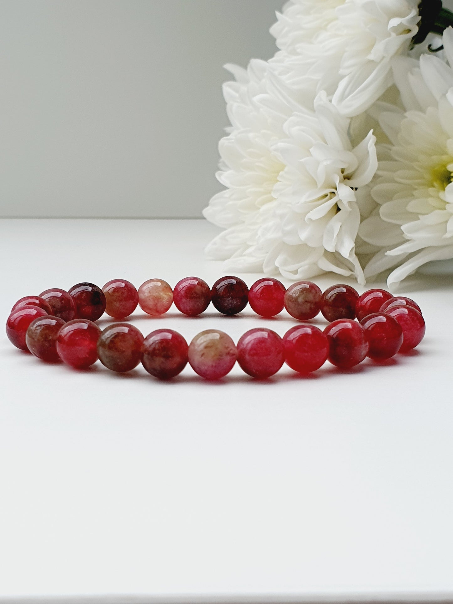 Bracelet from Tourmaline natural stone 8mm bead