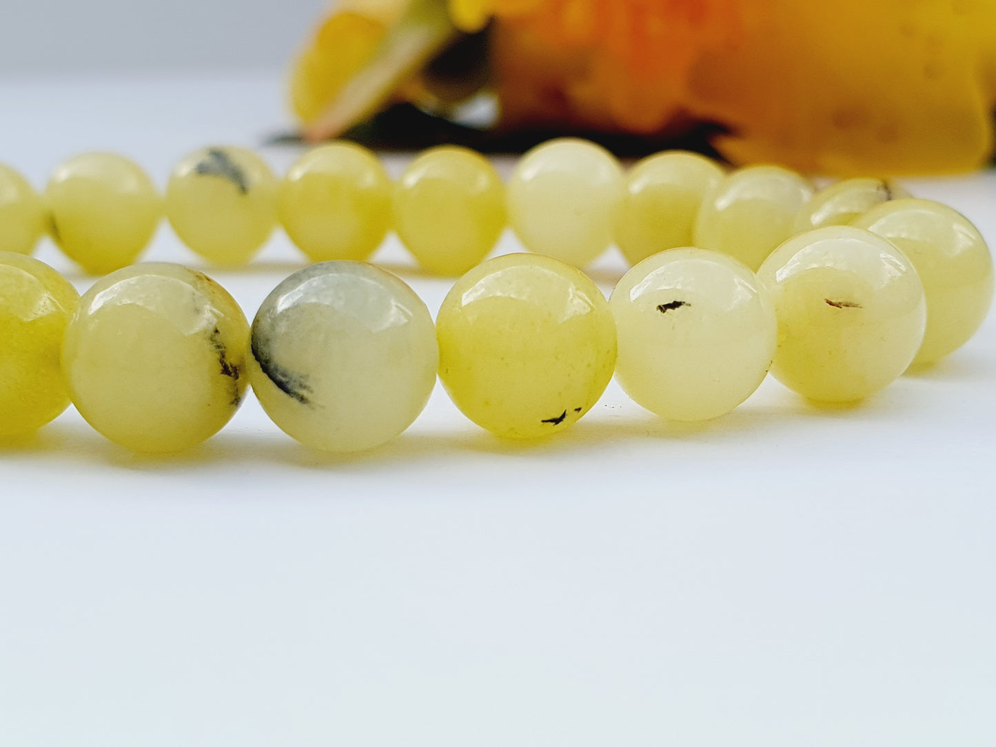 Yellow Opal natural stone bracelet 8mm bead