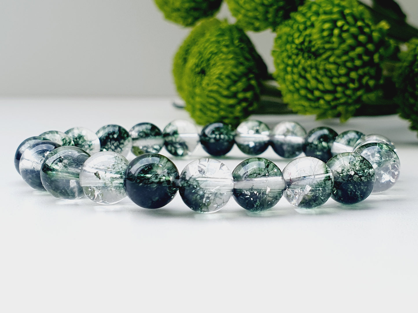 Phantom quartz natural gemstone bracelet 8mm bead
