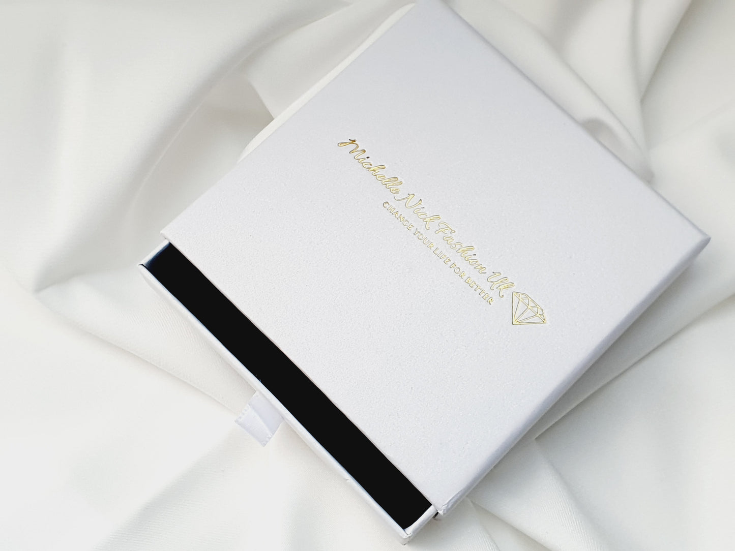 Earrings from natural stone Howlite, 18k gold plated, gift box jewellery, Handmade in Uk