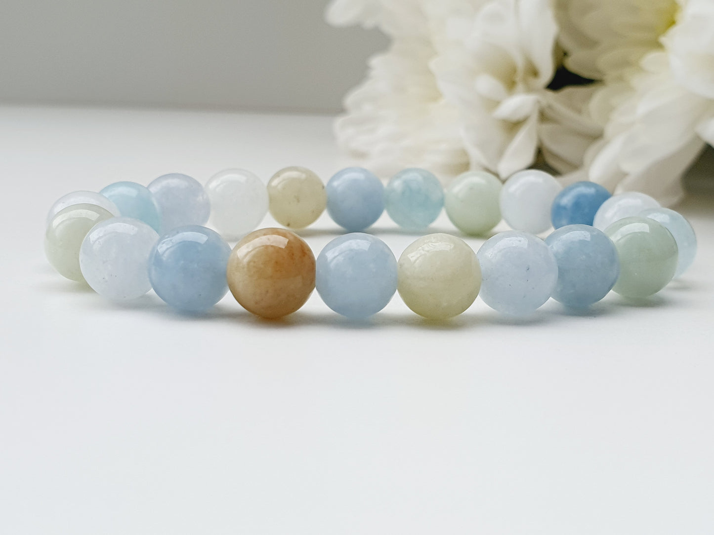 Beryl natural stone bracelet 8mm bead