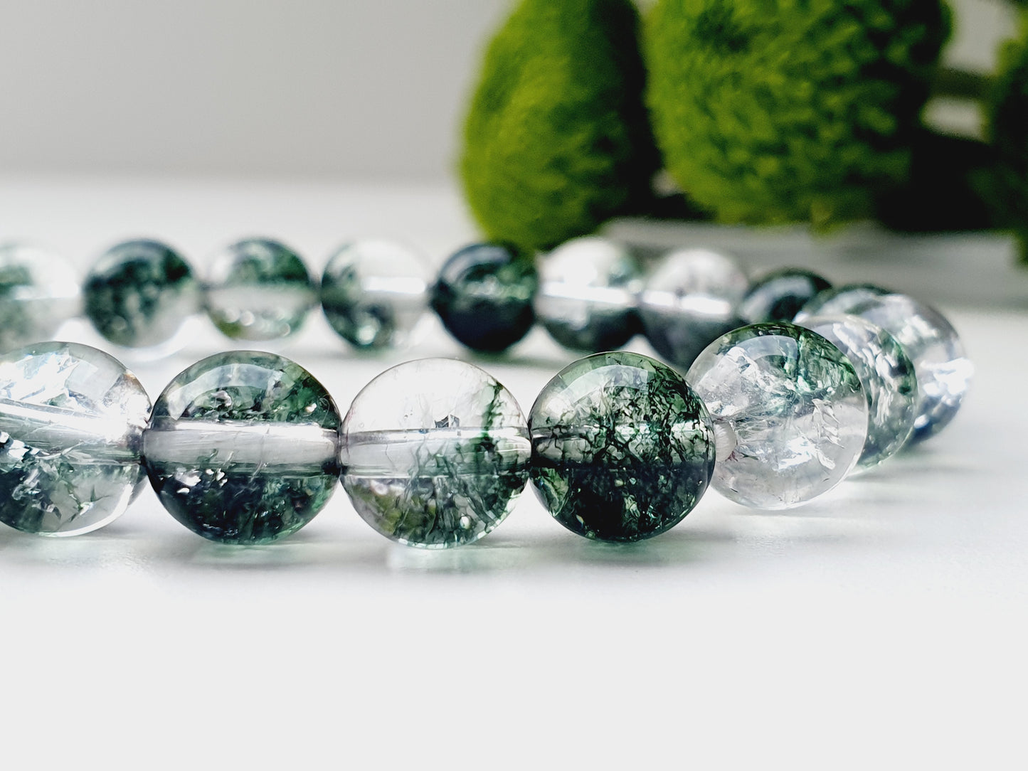 Phantom quartz natural gemstone bracelet 8mm bead
