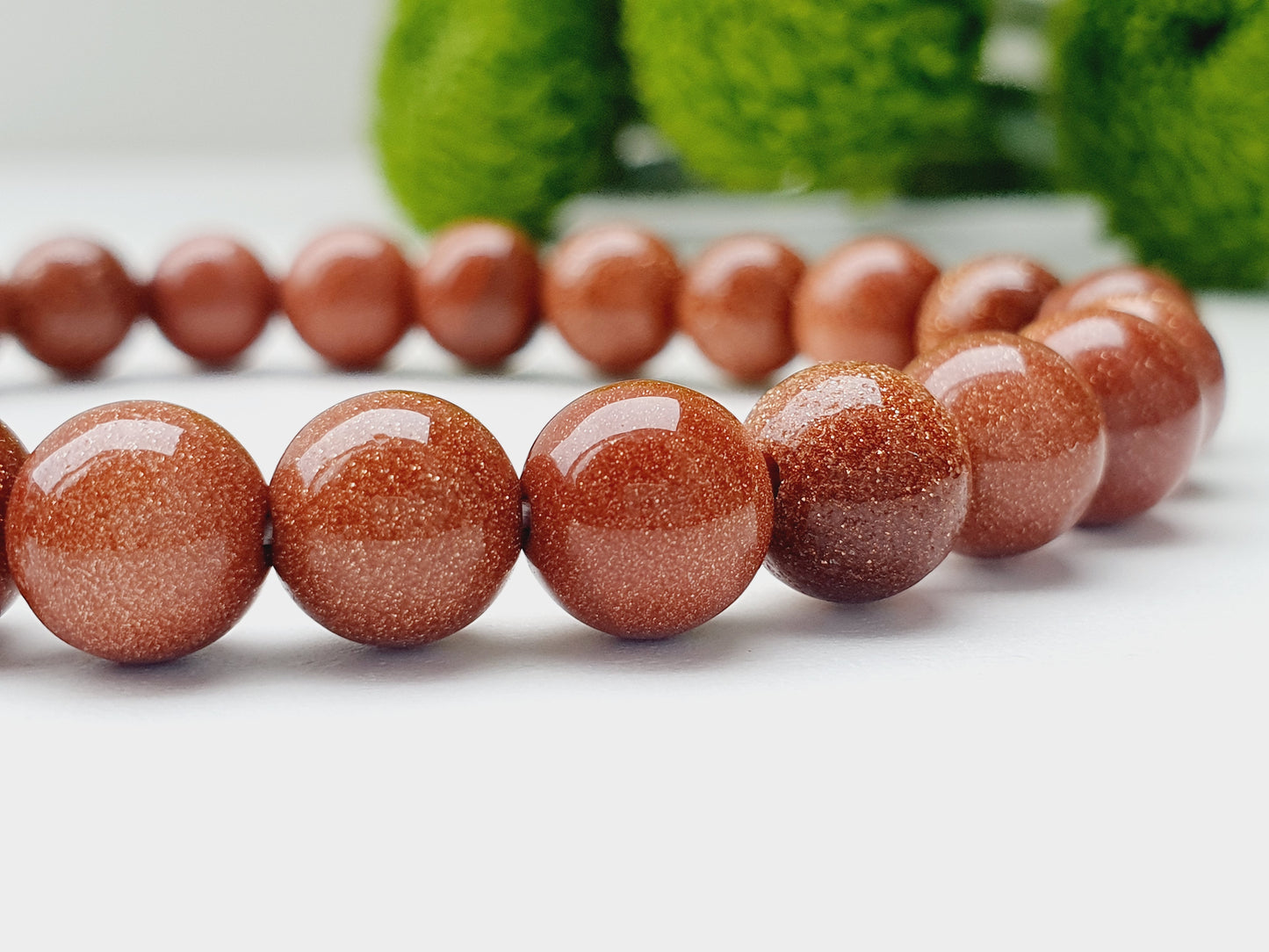 Gold Sandstone natural stone bracelet 8mm bead