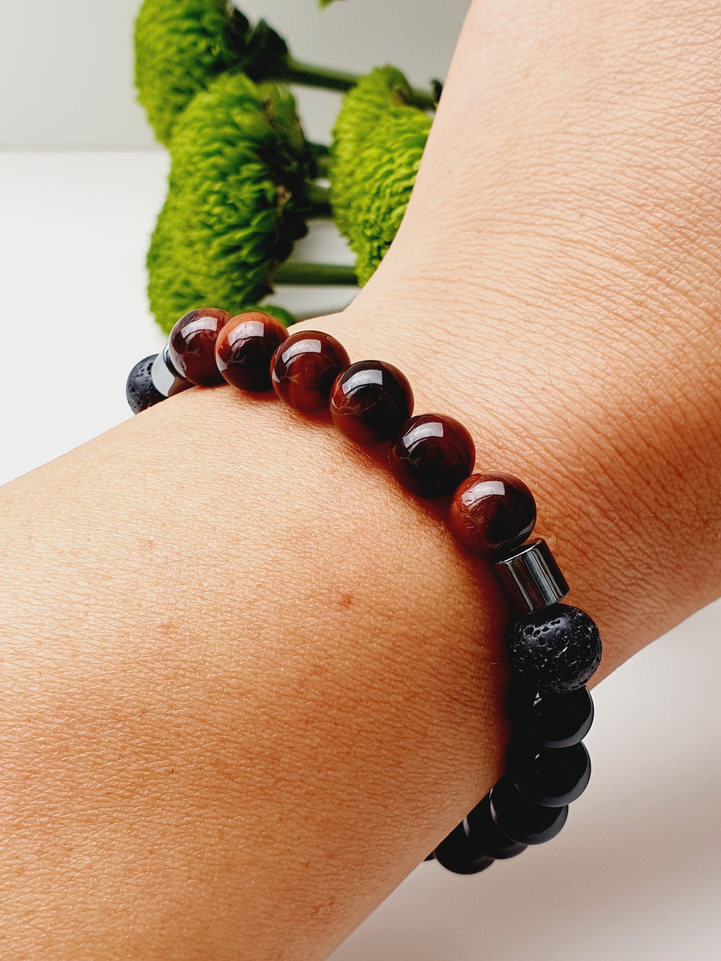 Powerful bracelet from natural stone 8mm bead