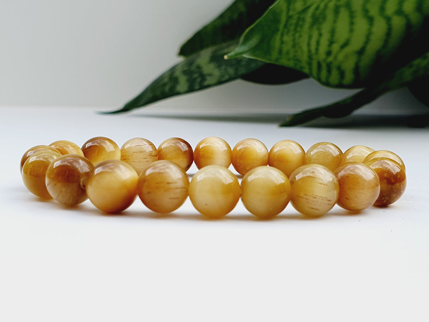 Tiger Eye natural gemstone bracelet 8mm bead