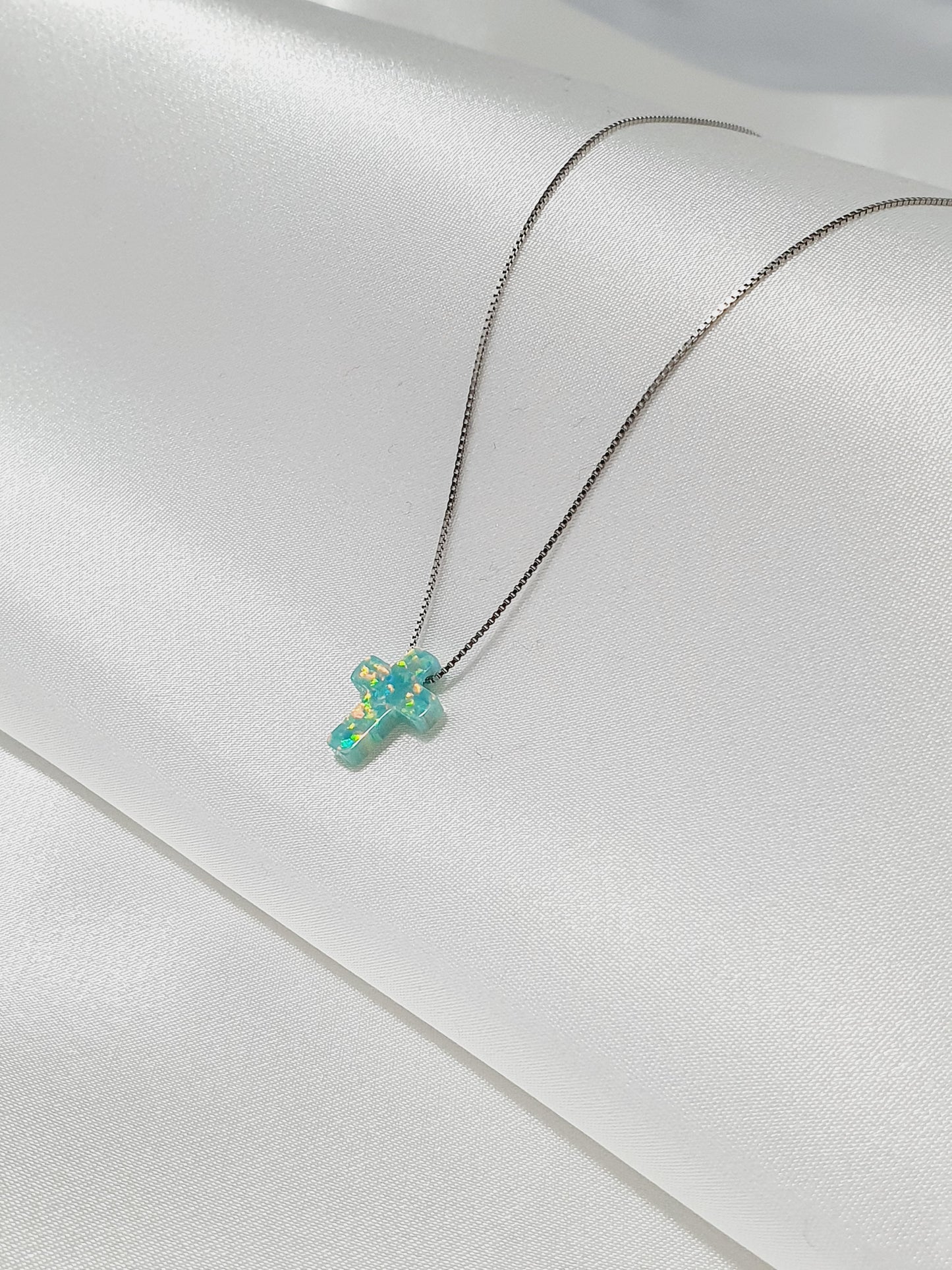 Necklace From Natural Stone Peruvian Opal Pendant, Silver 925, Gift Box Jewellery, Handmade In Uk