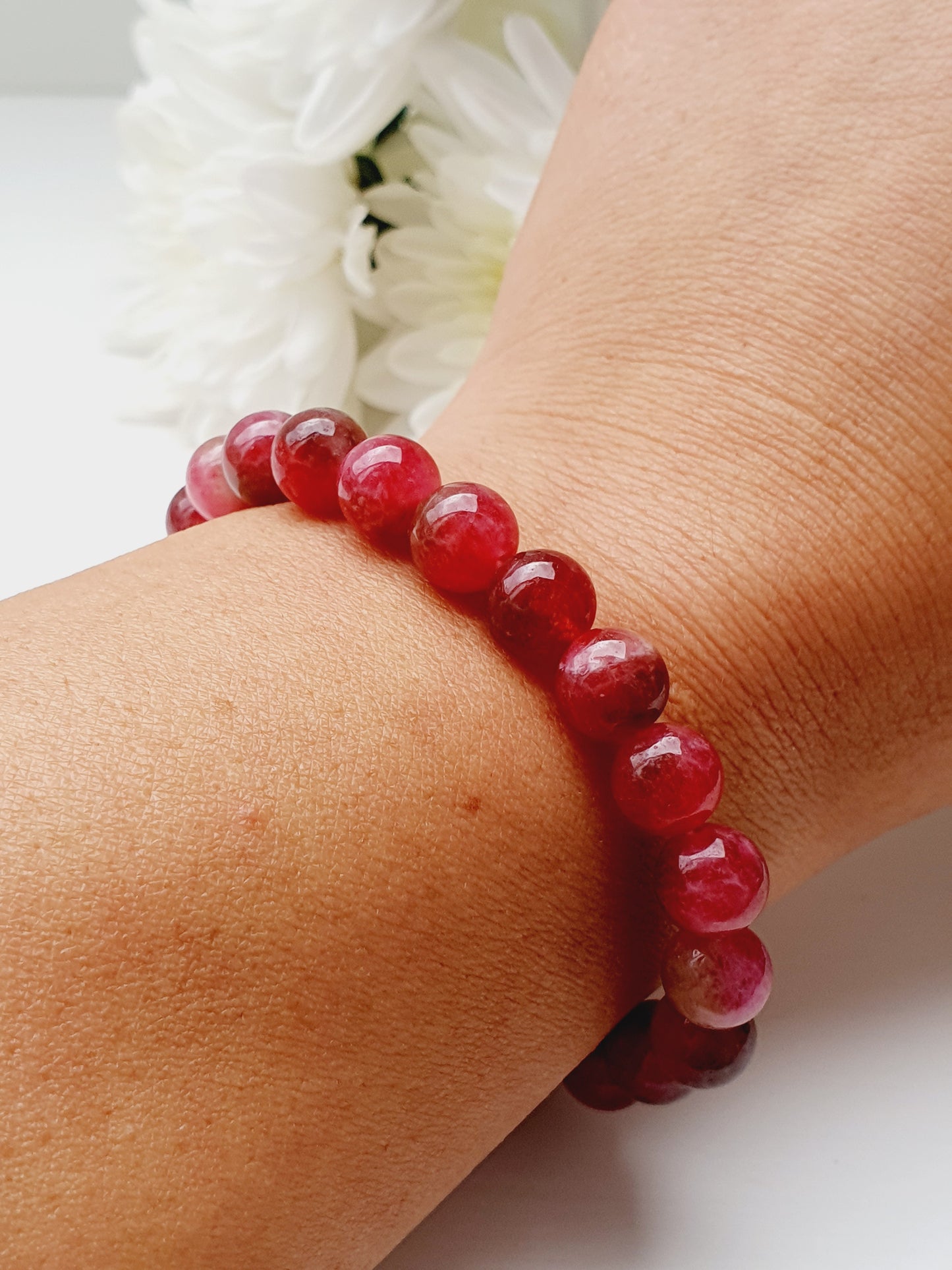 Bracelet from Tourmaline natural stone 8mm bead