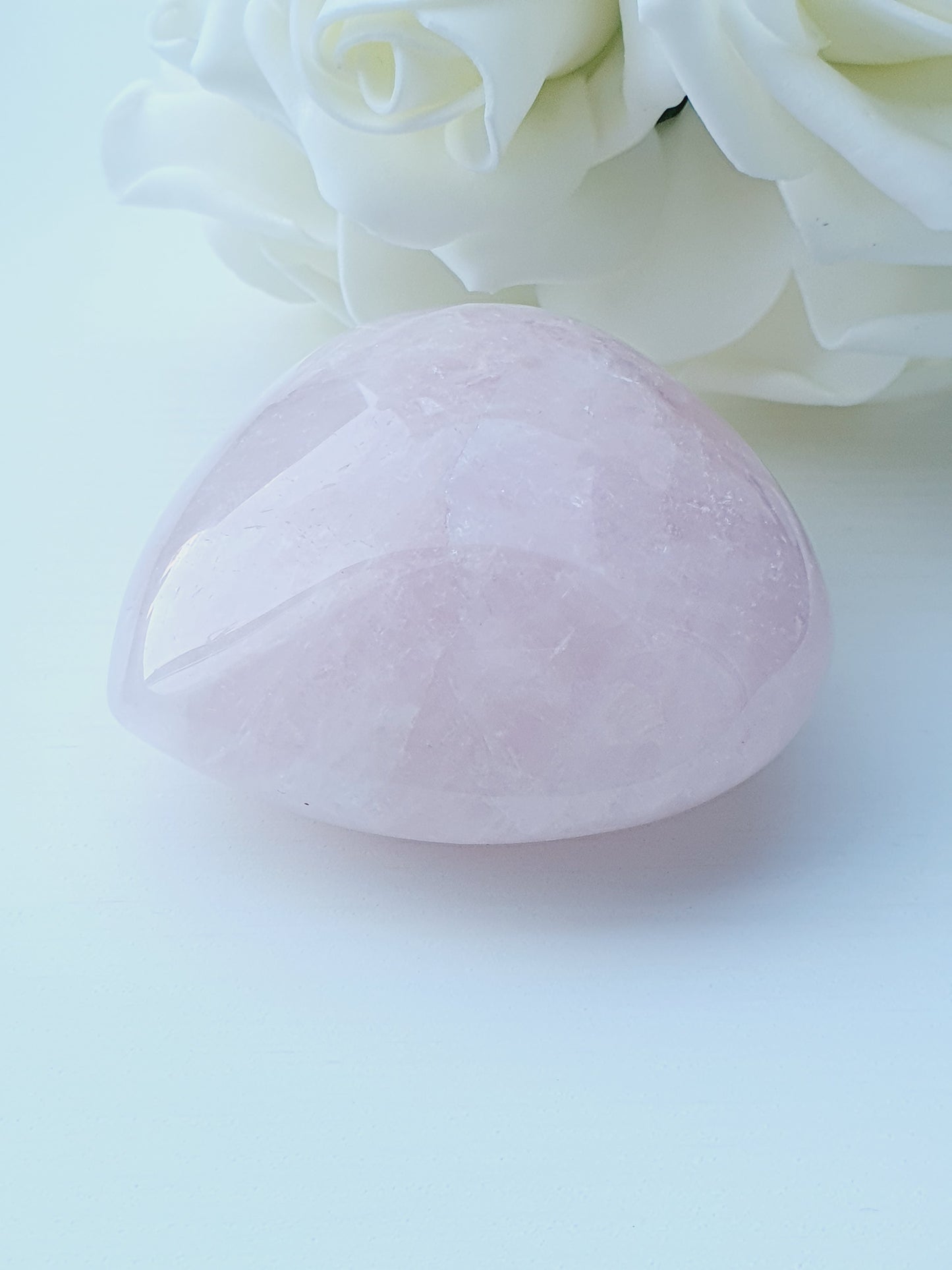 Heart of Love made from natural stone rose quartz