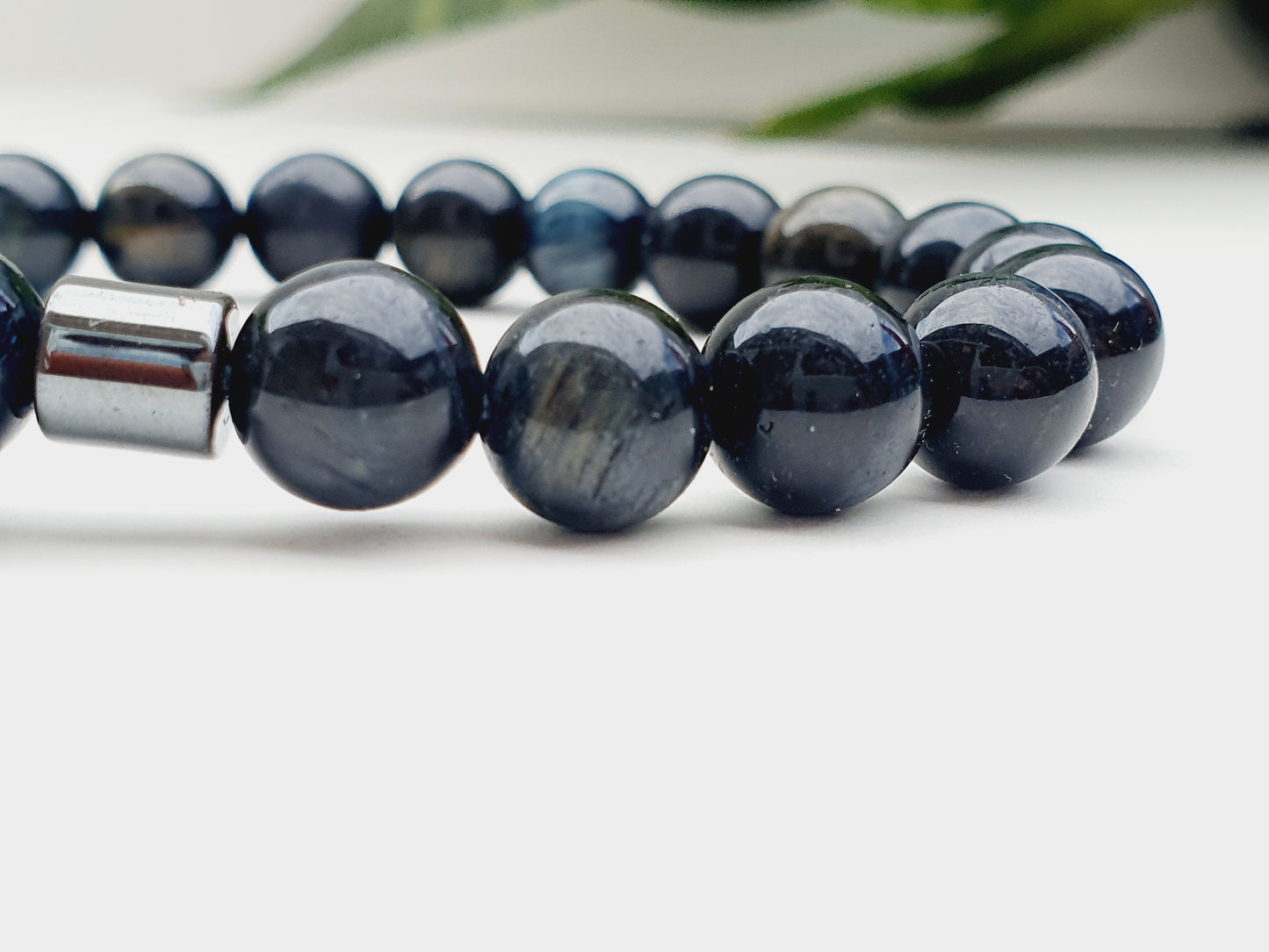 Tiger eye and Hematite bracelet from natural stone 8mm bead