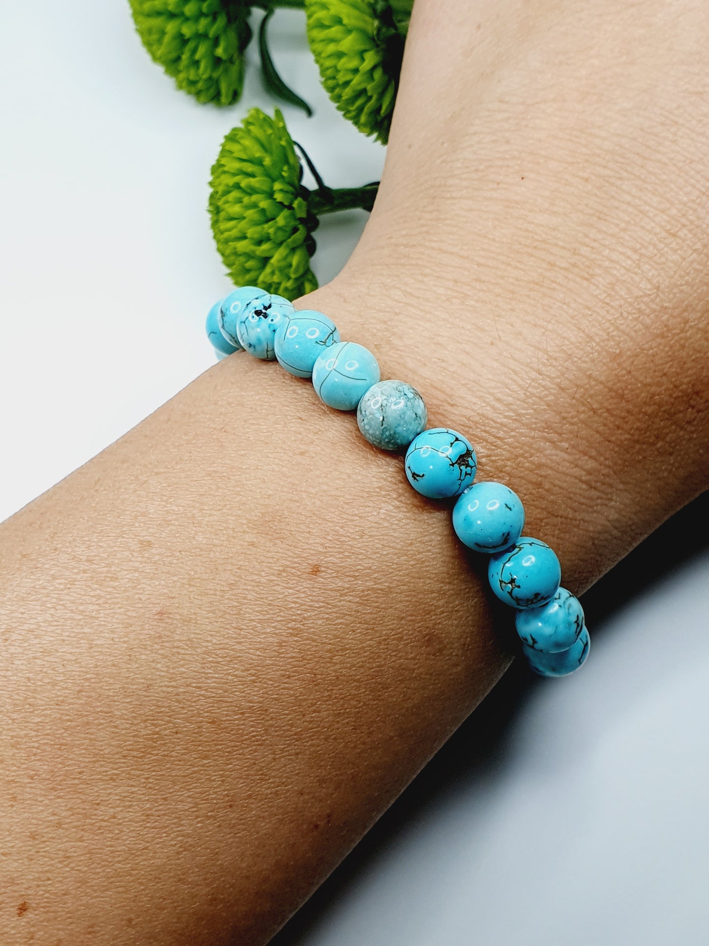 Turquoise natural stone bracelet 8mm bead