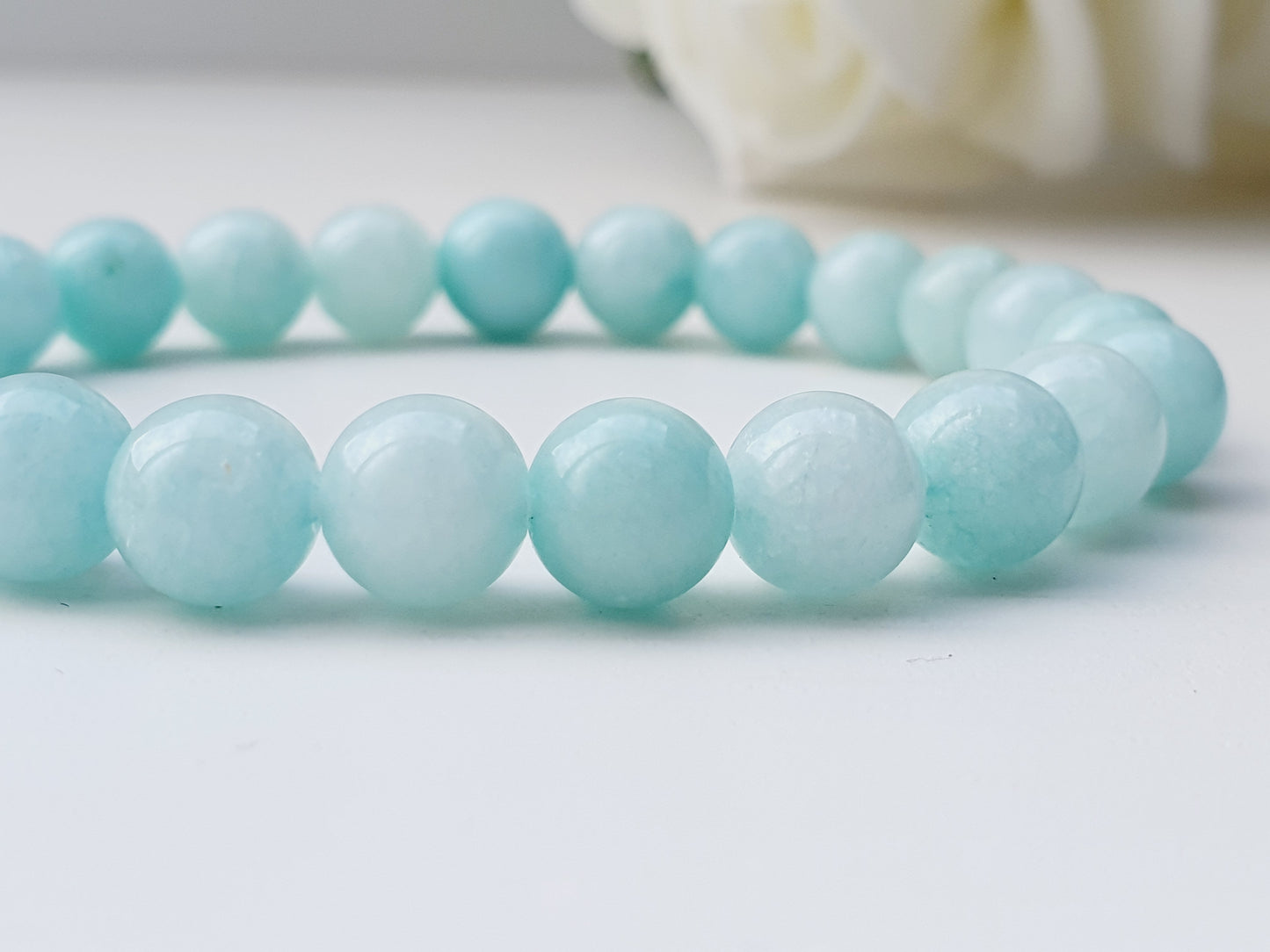 Amazonite bracelet natural gemstone 8mm bead