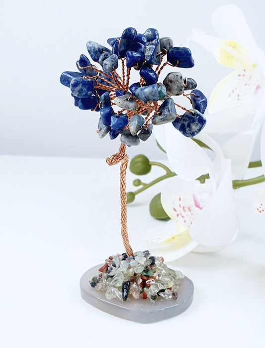 Tree of protection made from natural stone Lapis lazuli