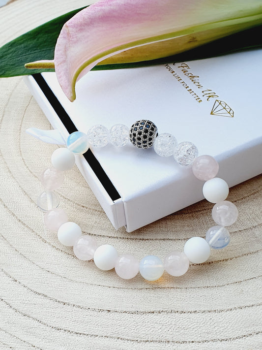 Life bracelet from natural stone 8mm bead
