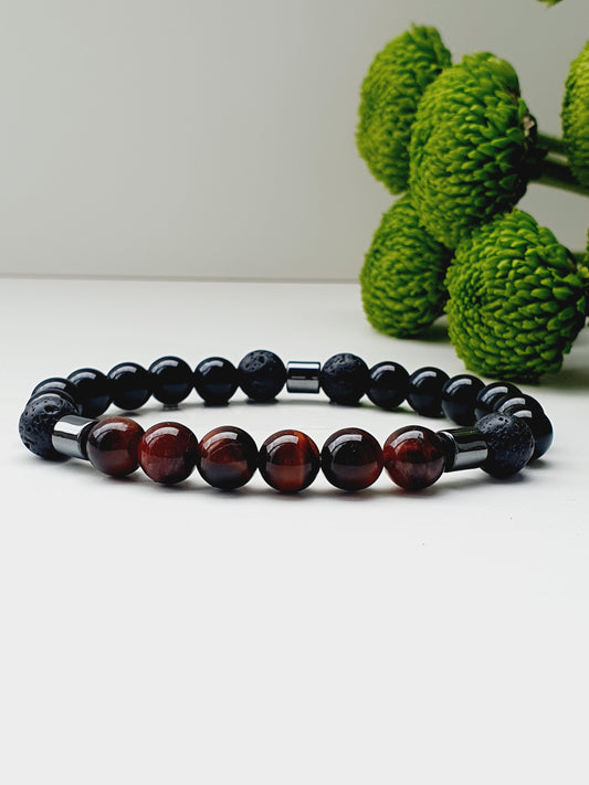 Powerful bracelet from natural stone 8mm bead
