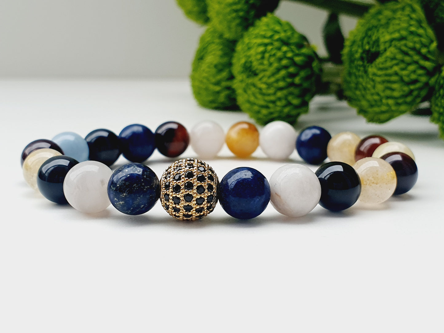 The Light of God bracelet natural stone 8mm bead