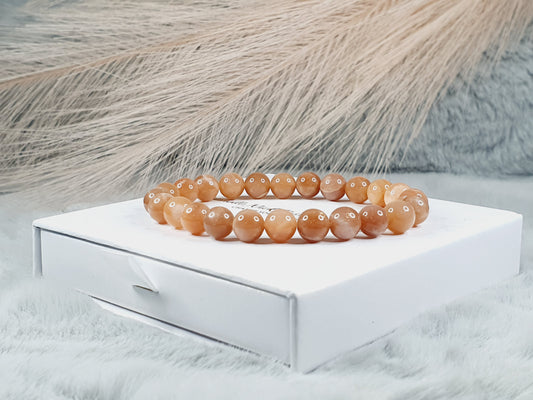 Sunstone natural stone bracelet 8mm bead