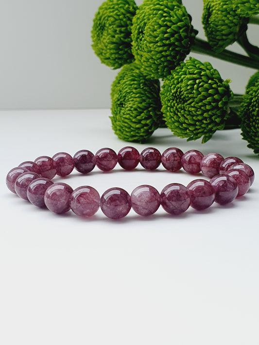 Lepidolite natural stone bracelet 8mm bead