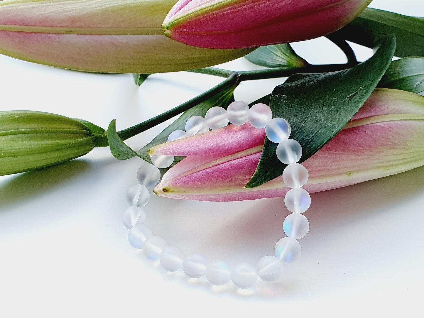 Moonstone natural stone bracelet 8mm bead