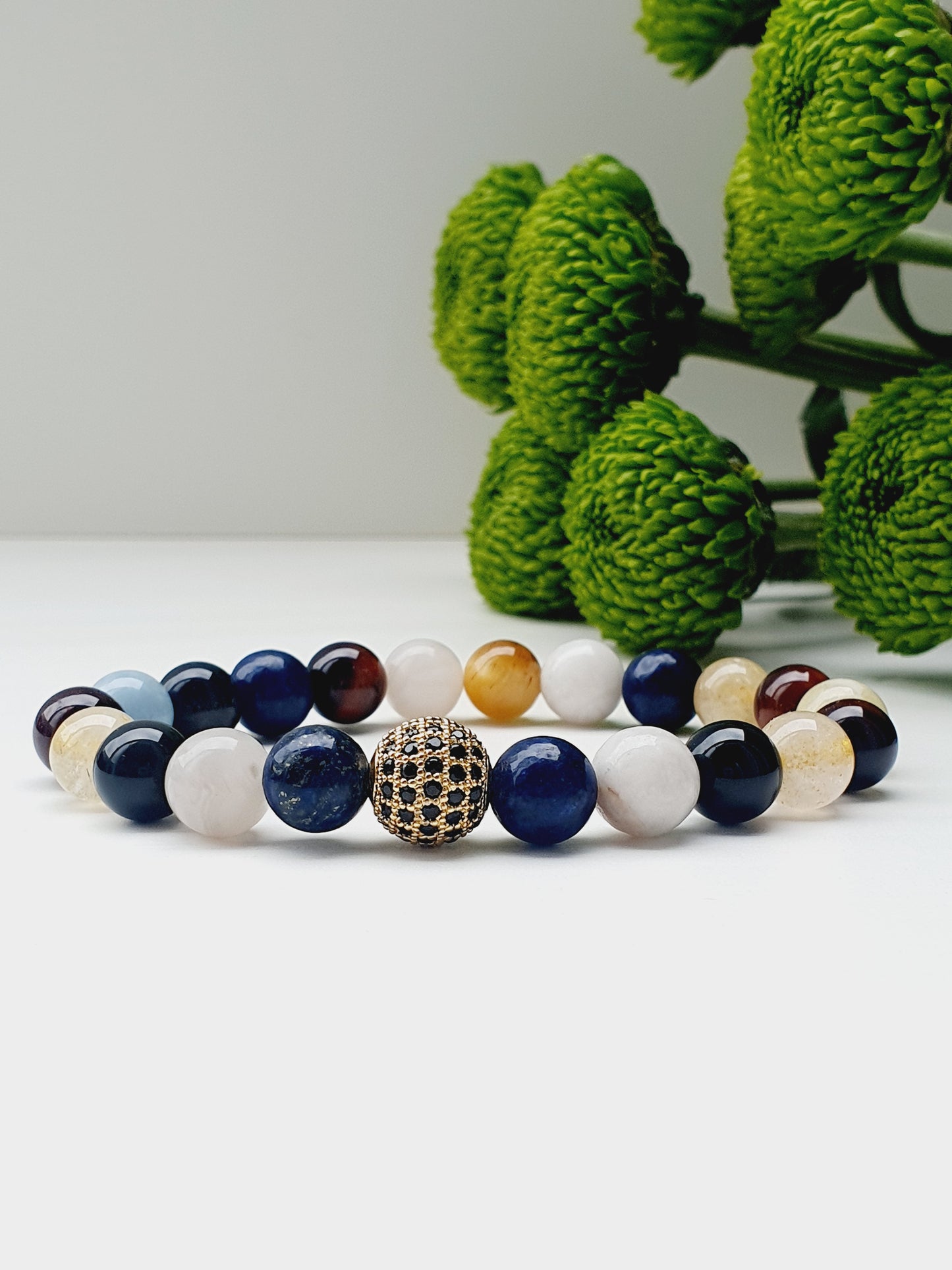 The Light of God bracelet natural stone 8mm bead