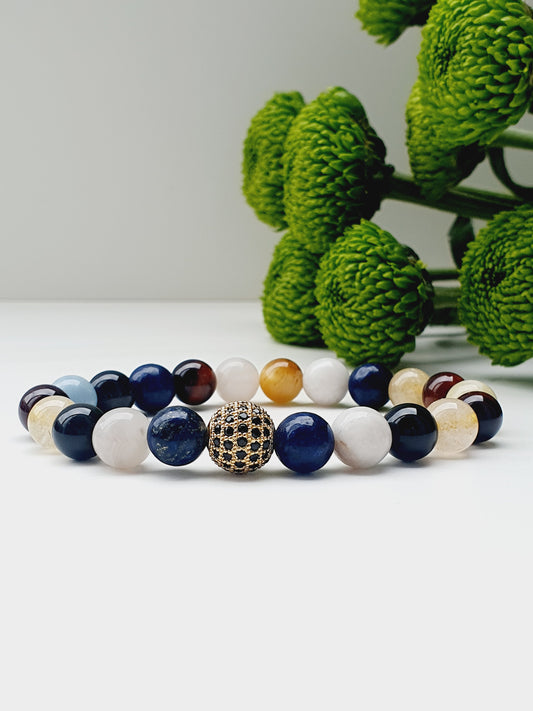 The Light of God bracelet natural stone 8mm bead