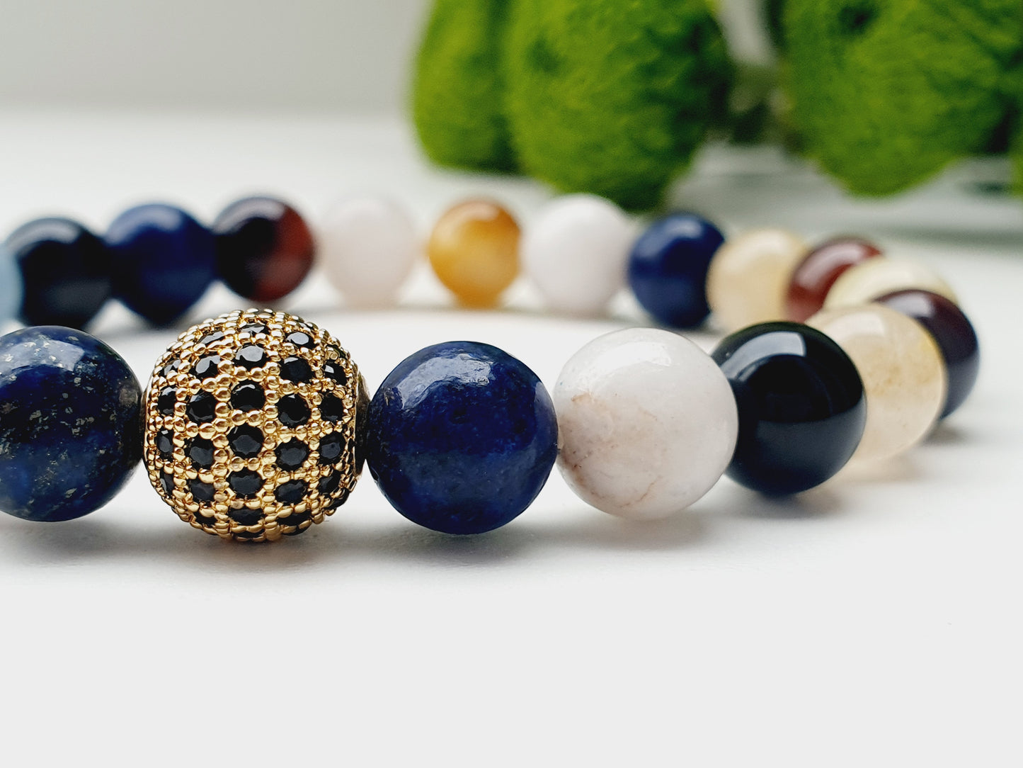 The Light of God bracelet natural stone 8mm bead